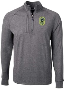 Cutter and Buck Nashville SC Mens Black Adapt Eco Knit Big and Tall Qtr Zip