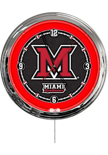 Miami RedHawks Multi Color LED Wall Clock
