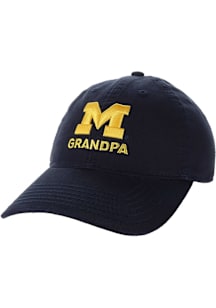 Michigan Wolverines Grandpa Twill Adjustable Hat - Navy Blue