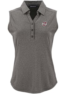 Cutter and Buck Massachusetts Minutemen Womens Black Forge Eco Polo Shirt