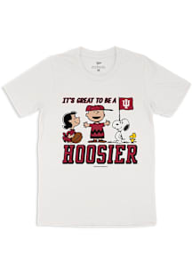 Indiana Hoosiers White Peanuts It's A Great Day To Be A Hoosier Short Sleeve T Shirt