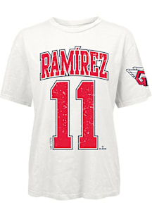 Jose Ramirez Cleveland Guardians Womens White Oversized Player T-Shirt