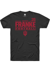 Brendan Franke Rally Mens Black Indiana Hoosiers NIL Stacked Box Player T Shirt