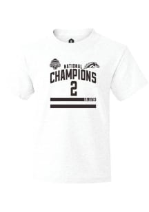 Grady Gallatin Youth White Western Michigan Broncos NIL 2025 National Champions Shirzee Short Slee..