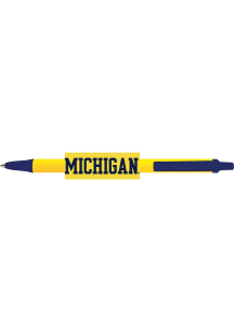 Yellow Michigan Wolverines Bic Click Stick Pen Set