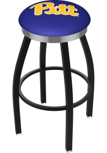 Black Pitt Panthers Chrome Seat Pub Stool