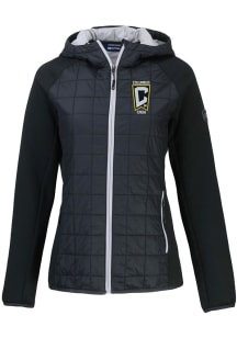 Cutter and Buck Columbus Crew Womens Black Rainier PrimaLoft Hybrid Medium Weight Jacket