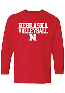 Summit Sportswear Nebraska Cornhuskers Youth Red Volleyball Long Sleeve T-Shirt