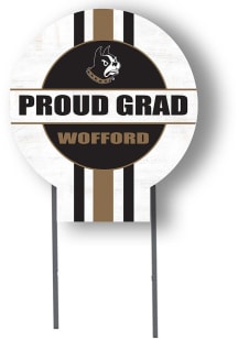 Wofford Terriers KH Sports Fan 20x20 Circle Yard Sign with Stakes Proud Grad Yard Sign - White