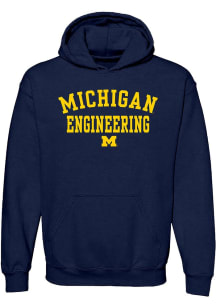 Mens Navy Blue Michigan Wolverines Engineering Hooded Sweatshirt
