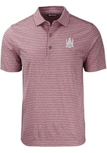 Cutter and Buck Alabama A&M Bulldogs Mens Maroon Heather Stripe Short Sleeve Polo