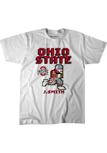 Jeremiah Smith BreakingT Mens White Ohio State Buckeyes Retro Baller Fashion Player T Shirt