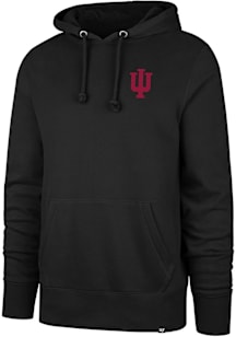 47 Indiana Hoosiers Mens Black Headline Football Hoosier the Bison Long Sleeve Hoodie