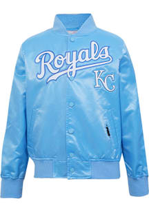 Pro Standard Kansas City Royals Youth Light Blue Chenille Wordmark Logo Light Weight Jacket