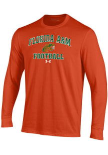 Under Armour Florida A&amp;M Rattlers Orange Football Performance Long Sleeve T Shirt