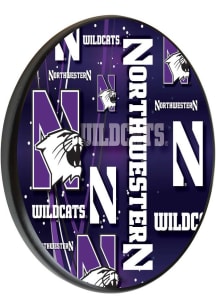 Black Northwestern Wildcats Printed Sign