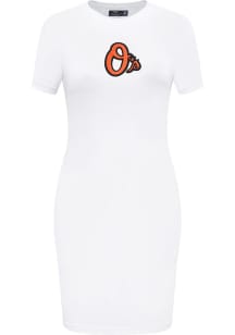 Pro Standard Baltimore Orioles Womens White Classic Short Sleeve Dress