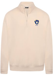 Levelwear Milwaukee Brewers Mens Brown Murray Core Long Sleeve Qtr Zip Pullover