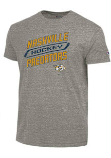 Champion Nashville Predators Grey Diagonal Tri-Blend Short Sleeve Fashion T Shirt