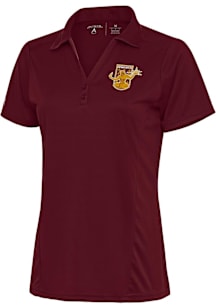 Antigua Detroit City FC Womens Maroon Tribute Short Sleeve Polo Shirt