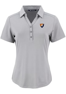 Cutter and Buck Illinois Fighting Illini Womens Ash Vault Forge Eco Polo Short Sleeve Polo Shirt