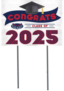 Florida Atlantic Owls KH Sports Fan 18x24 Yard Sign with Stakes Class of 2025 Yard Sign - White