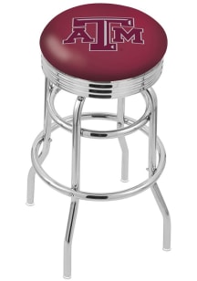 Texas A&amp;M Aggies Double-Ring Swivel Chrome Pub Stool - Black