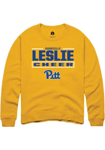 Gabrielle Leslie Rally Mens Gold Pitt Panthers NIL Stacked Box Player Crew
