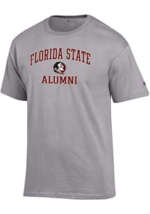 Champion Florida State Seminoles Grey Logo Alumni Jersey Short Sleeve T Shirt