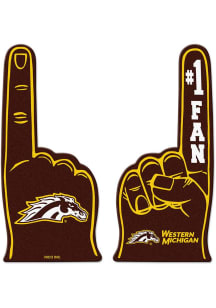 Brown Western Michigan Broncos #1 Full Color Foam Finger