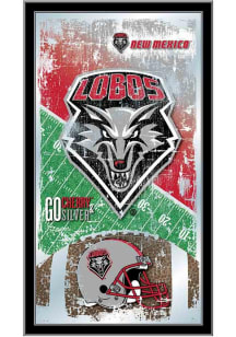 New Mexico Lobos Football Hanging Back Bar Mirror