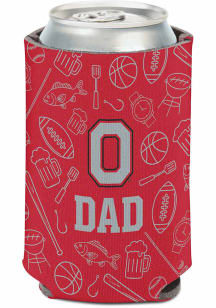Red Ohio State Buckeyes Dad Scatter Print Coolie