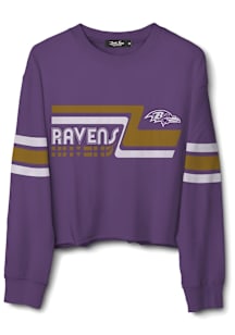 Junk Food Clothing Baltimore Ravens Womens Purple Kick Off Crew Sweatshirt
