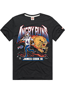 James Cook Buffalo Bills Charcoal Angry Runs Short Sleeve Fashion Player T Shirt