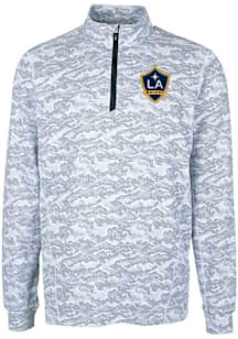 Cutter and Buck LA Galaxy Mens Charcoal Traverse Camo Long Sleeve Qtr Zip Pullover