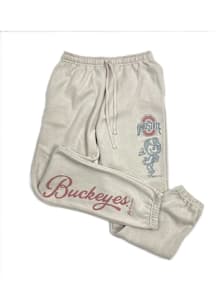 GV Art + Design Ohio State Buckeyes Mens White Brutus Art Sketch Fashion Sweatpants