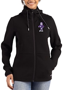 Womens K-State Wildcats Black Cutter and Buck Epic Comfort Full Zip Light Weight Jacket