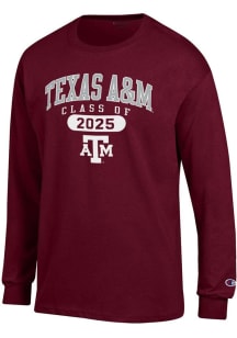 Champion Texas A&amp;M Aggies Maroon Class of 2025 Pill Jersey Long Sleeve T Shirt