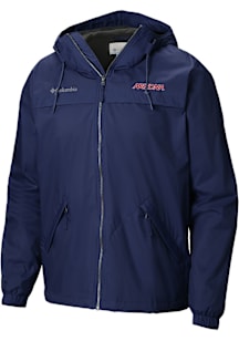 Columbia Arizona Wildcats Mens Navy Blue Heat Seal Oroville Creek Medium Weight Jacket