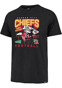 47 Kansas City Chiefs Black KC Wolf Franklin Short Sleeve Fashion T Shirt