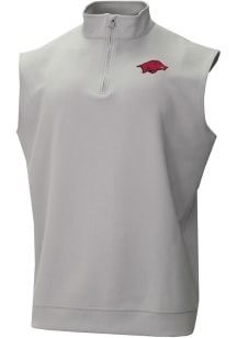 Columbia Arkansas Razorbacks Mens Grey Heat Seal Wickham Hills Sleeveless Jacket