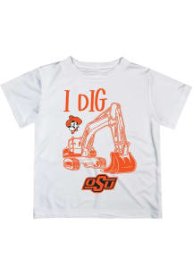 Vive La Fete Oklahoma State Cowboys Infant Excavator Short Sleeve T-Shirt White