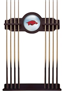 Arkansas Razorbacks Solid Wood Cue Rack Pool Table
