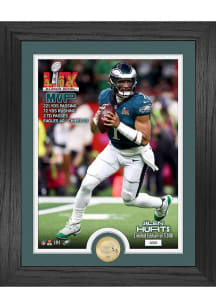 Jalen Hurts Philadelphia Eagles 2024 Super Bowl Champions MVP Bronze Coin Photo Plaque