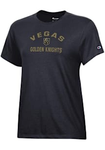Champion Vegas Golden Knights Womens Black Arch Team Mascot Core Short Sleeve T-Shirt