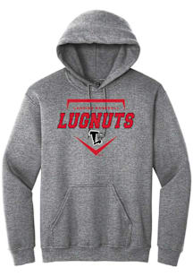 Summit Sportswear Lansing Lugnuts Mens Graphite Homeplate Long Sleeve Hoodie