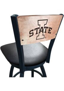Iowa State Cyclones Vinyl Seat Maple Back Swivel Pub Stool - Black