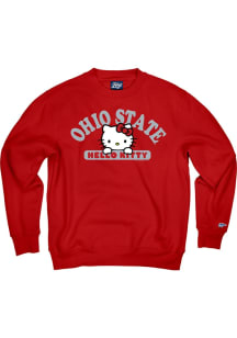 Womens Red Ohio State Buckeyes Quick Look Crew Sweatshirt