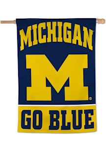 Blue Michigan Wolverines 28x40 Banner