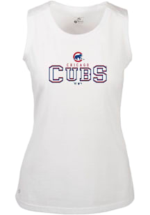 Levelwear Chicago Cubs Womens White Macy Journey Tank Top
